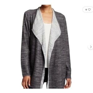Eileen Fisher Organic Cotton‎ Cascading Slub Open Front Jacket Size XL